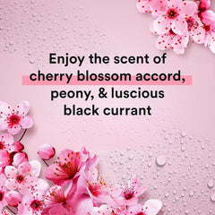 Suave Wild Cherry Blossom Shampoo with cherry blossoms scent for fragrance.