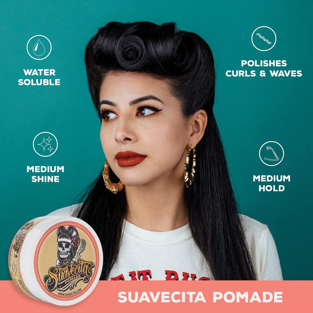 Suavecita pomade wash-out easy image shows effortless rinse.