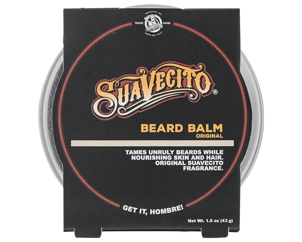 Suavecito beard balm 1.5oz can delivering original scent conditioning for easy styling