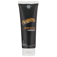 Suavecito Beard Butter Original Scent in open jar showing rich hydration for daily beard care.