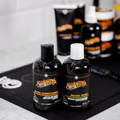 Suavecito Beard Conditioner creamy formula enhances manageability and shine.