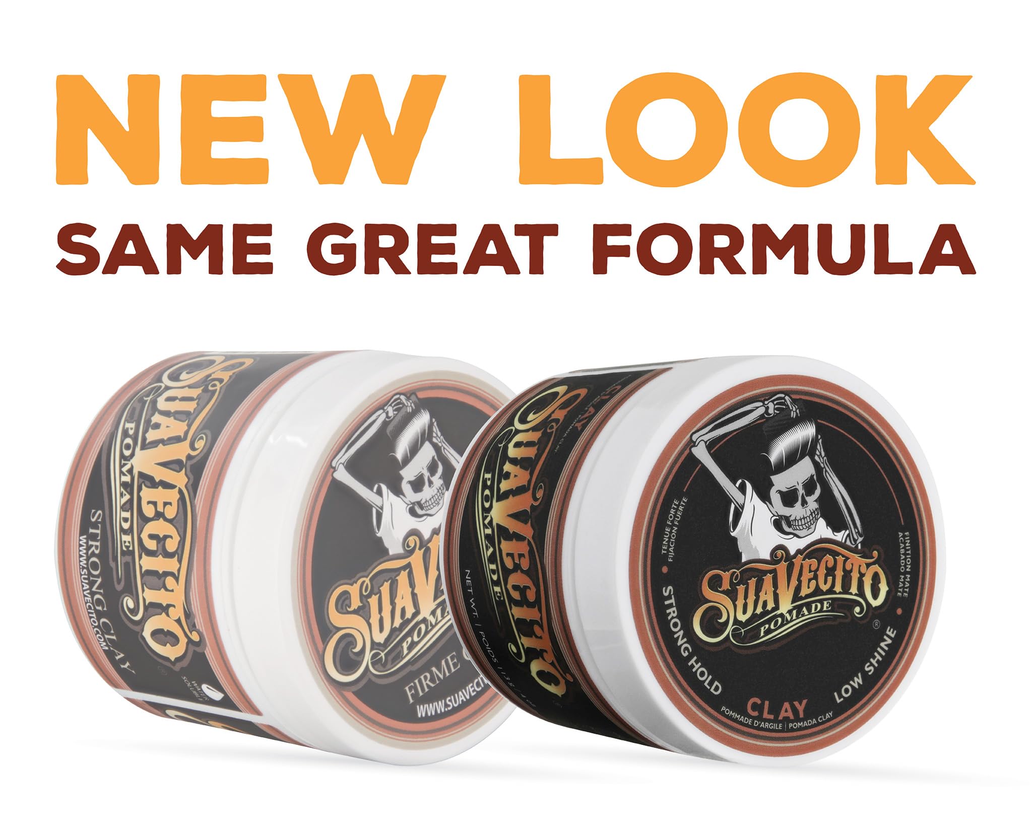 Suavecito Firme Clay 2Pack hands applying product demonstrates texture and easy styling