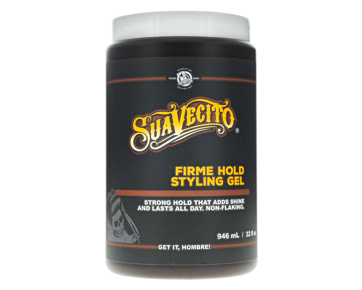 Suavecito Firme 32oz tub original scent with strong hold and high shine.
