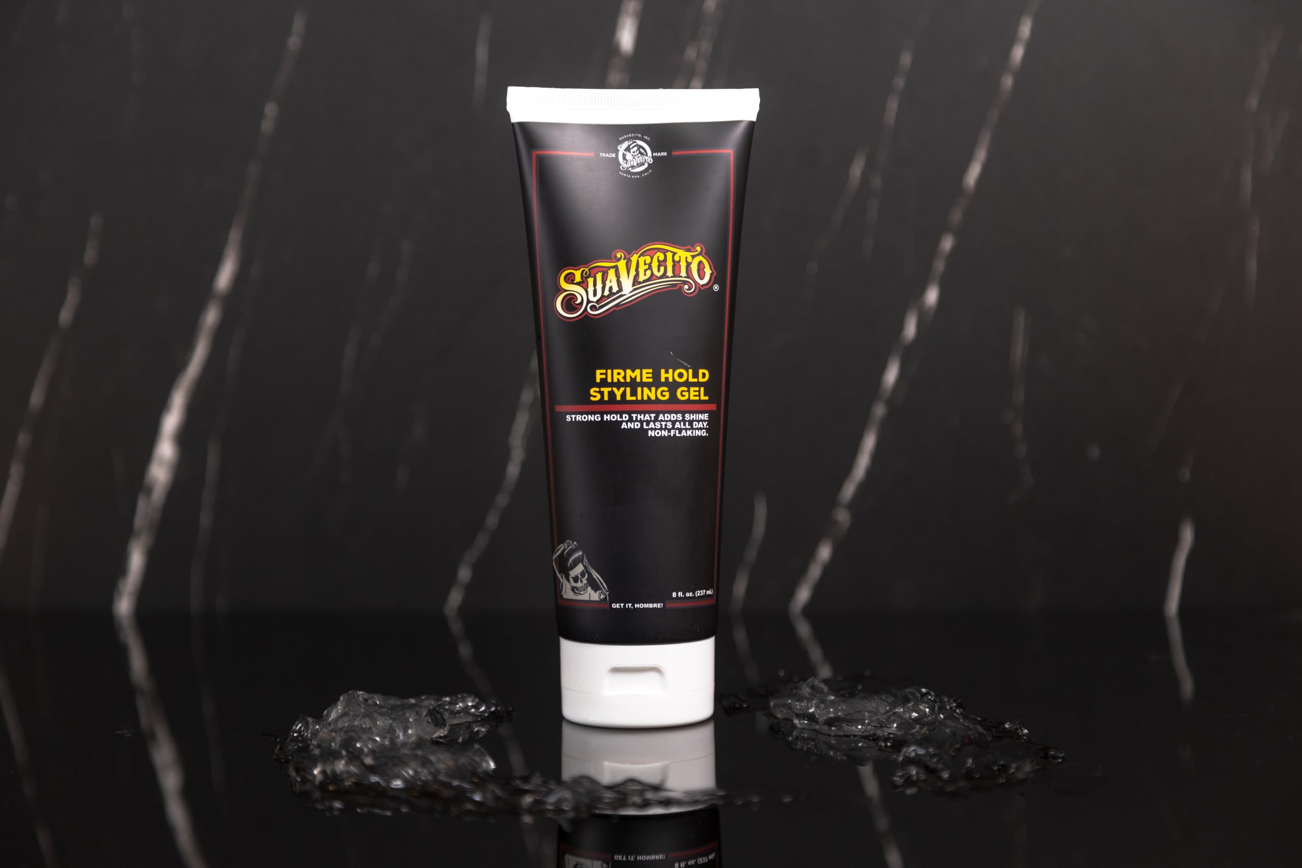 Suavecito Firme Hold styling application shows easy grooming for medium to thick hair