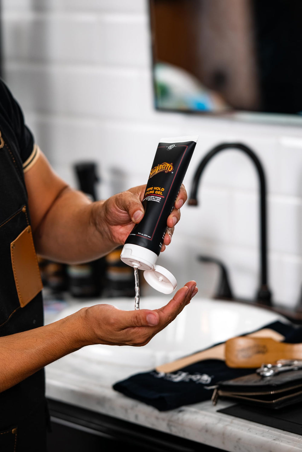 Suavecito Firme Hold wash-out easy shot implies effortless removal at day end