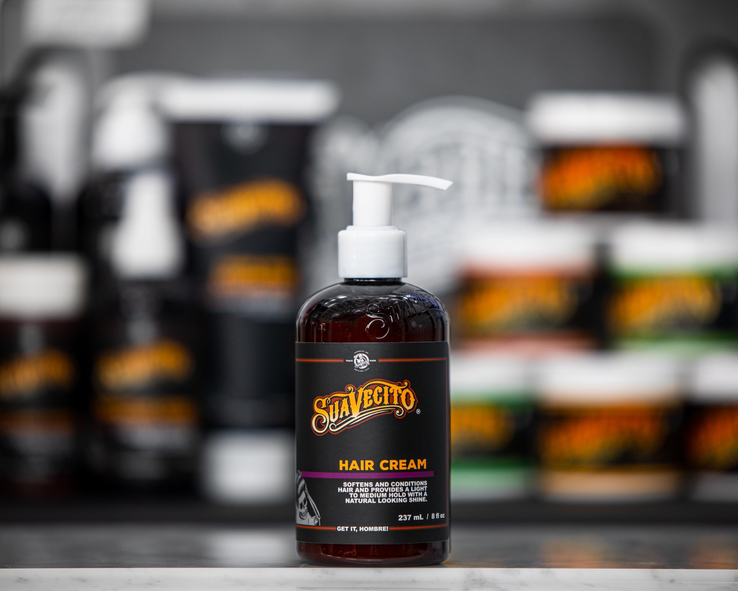 Suavecito Hair Cream barbershop scent and packaging