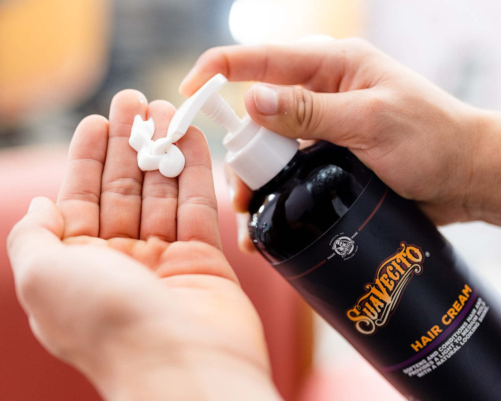 Suavecito Hair Cream reworkable-application allows reshaping with fingers.