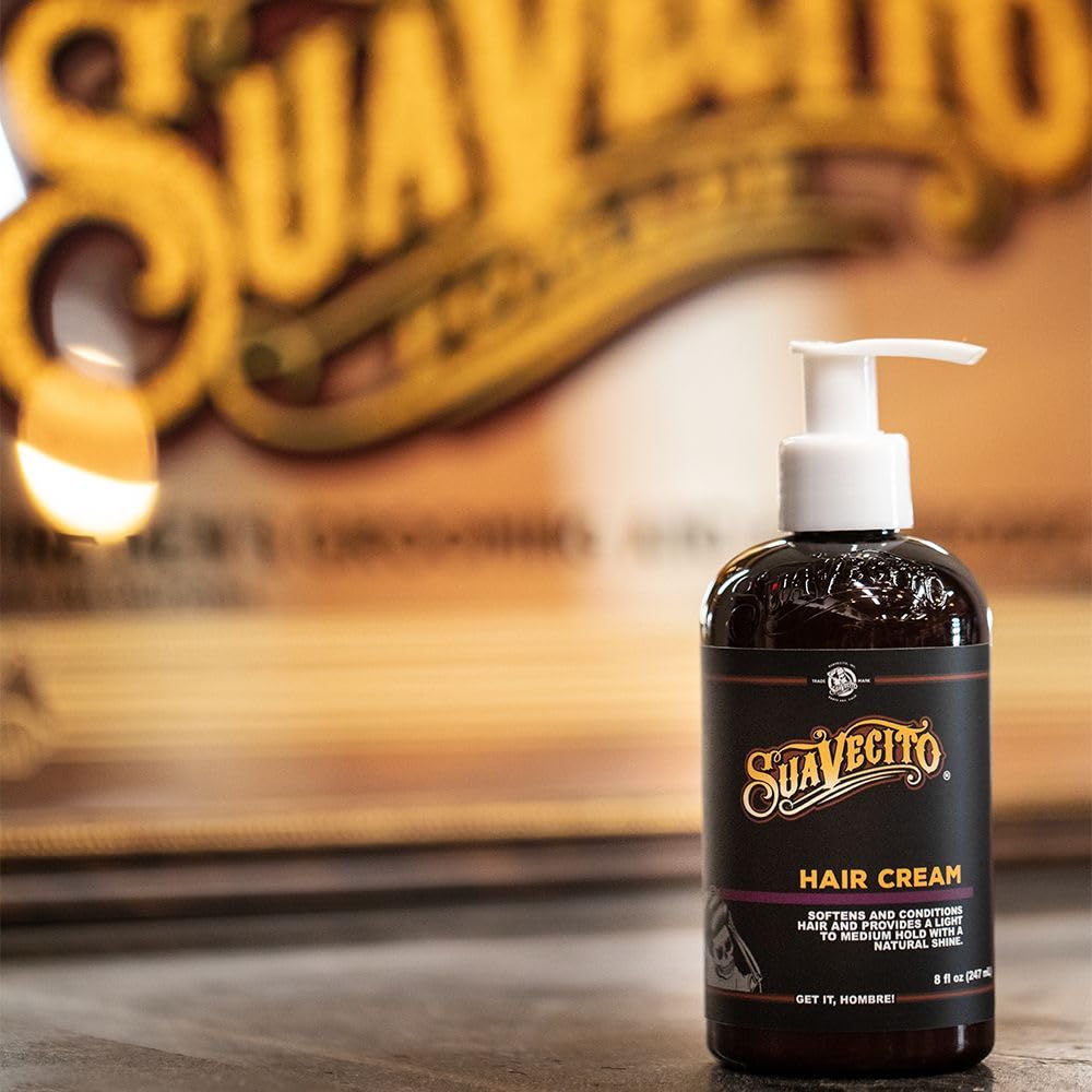 Suavecito Hair Cream texture swatch showing easy wash-out