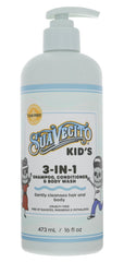Suavecito Kid 3-in-1 Milk Honey bottle shows gentle cleansing for daily bath time.