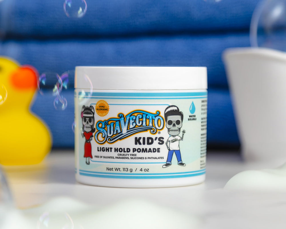 Suavecito Kids calming chamomile scent bottle for bath time routine