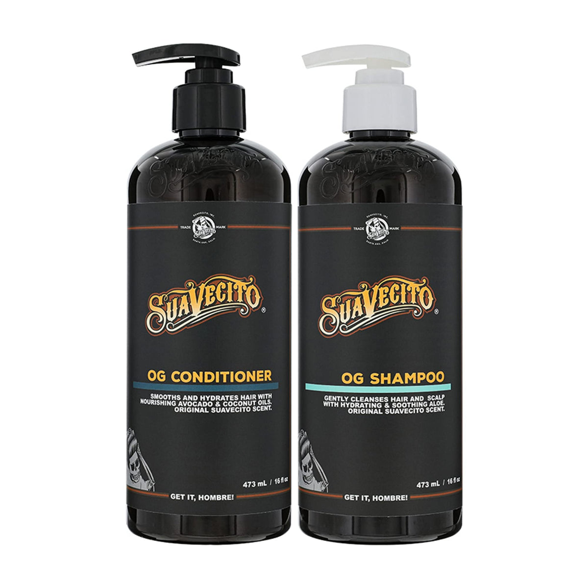 Suavecito OG shampoo bottle pump for sulfate-free cleansing and refreshed hair.