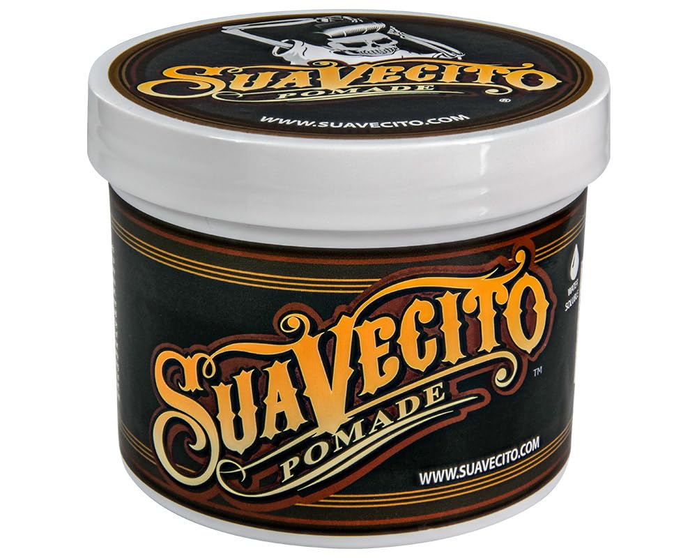 Suavecito Original Hold Pomade 32oz tub front view with all-day styling packaging
