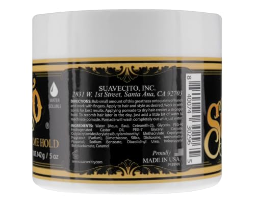 Suavecito Pomade Firme creamy texture close-up promotes easy application and shaping