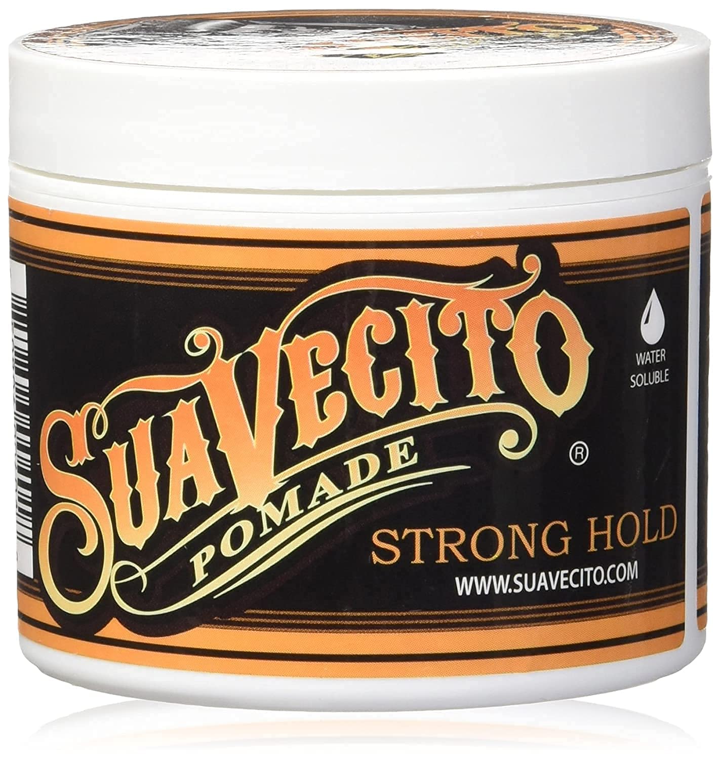 Suavecito Pomade Firme jar shows strong hold and classic packaging for everyday styling