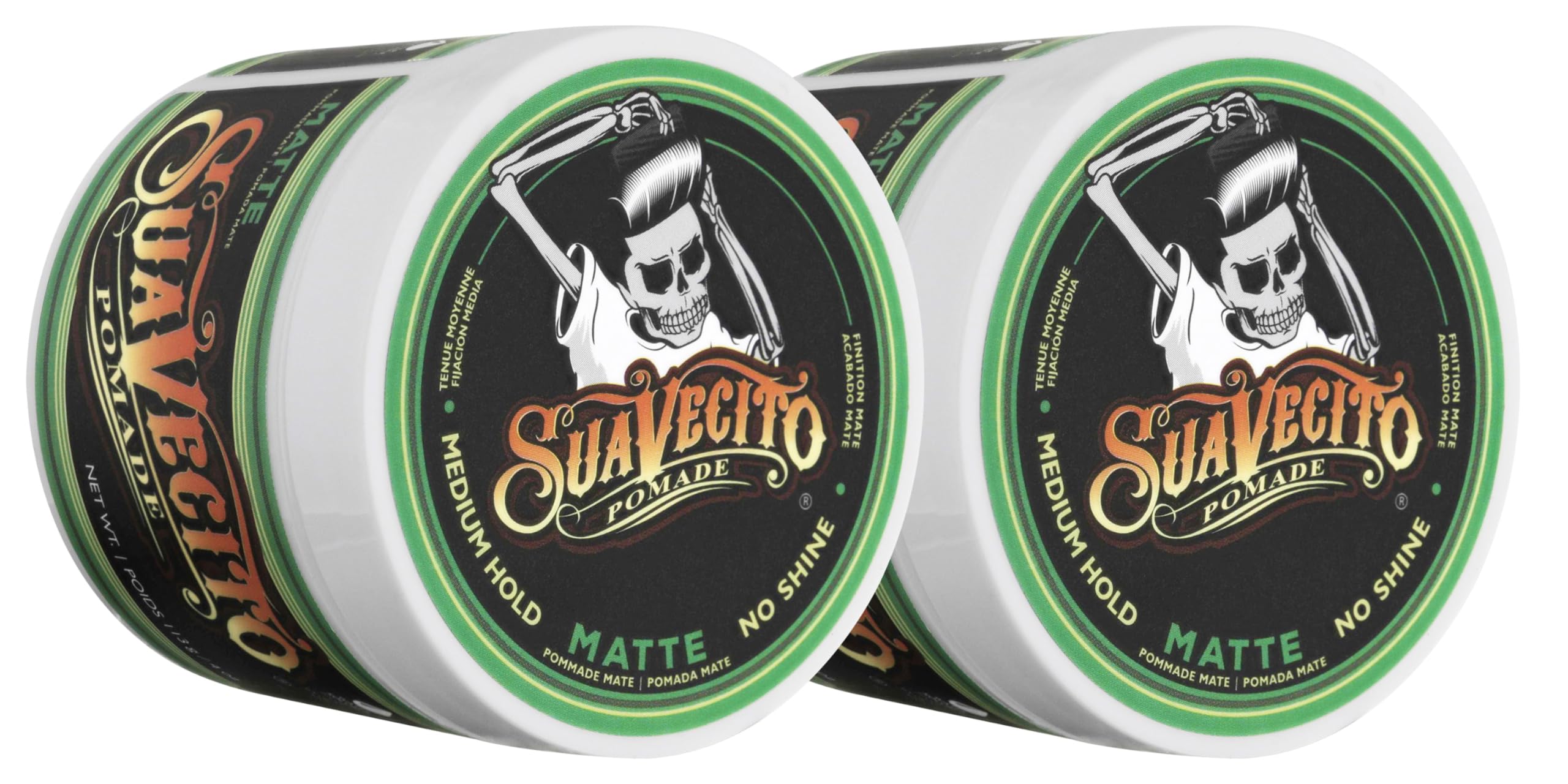 Suavecito Pomade Matte jar highlighting natural texture for daily styling