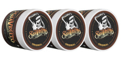 Suavecito Pomade Original Hold front view, showcasing medium hold and pliable definition.