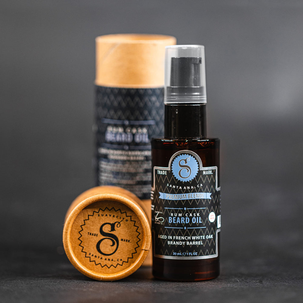 Suavecito Premium Blends argan-oil-formula nourishes thick beards for softness.