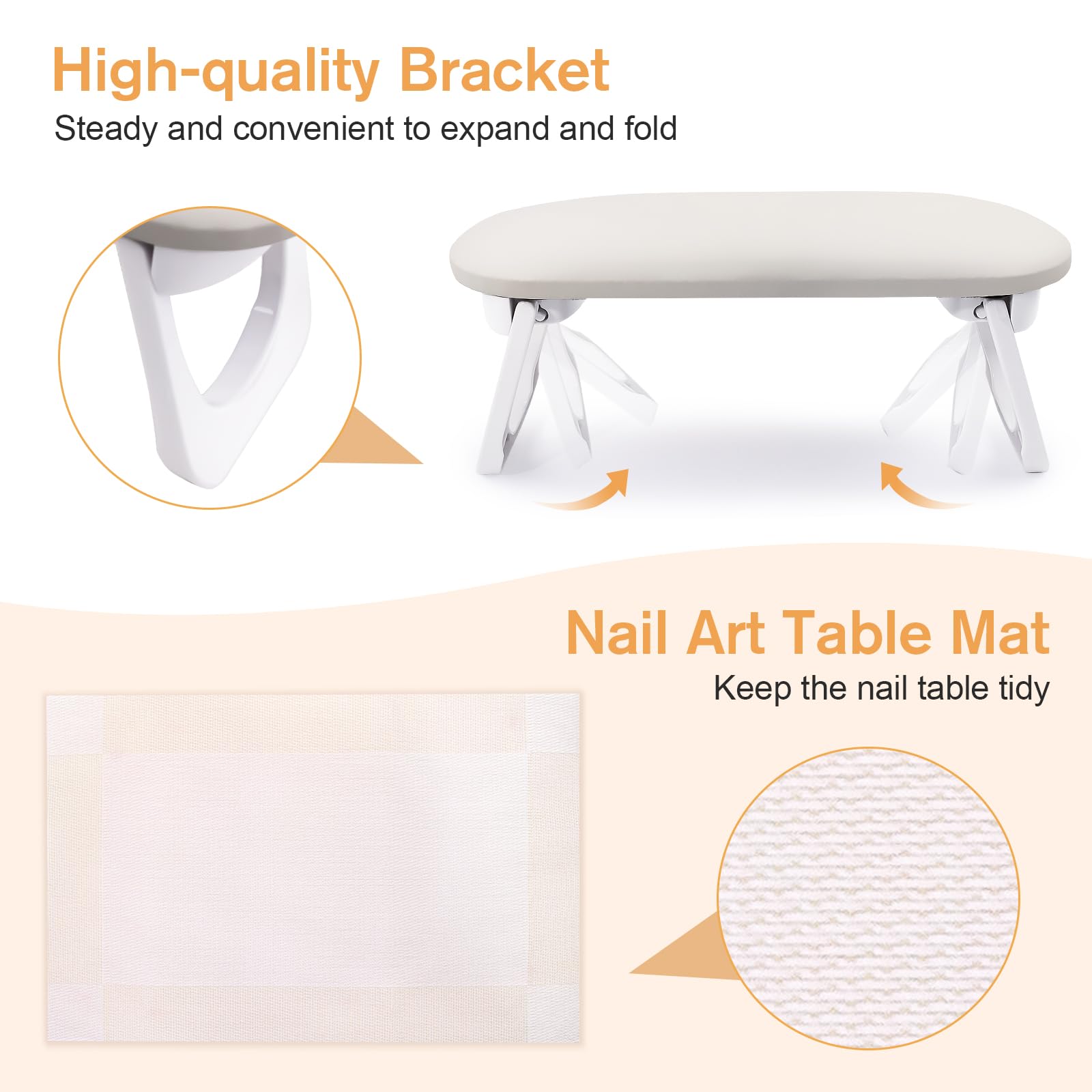SUBAY Easy cleaning process shown with a damp wipe.