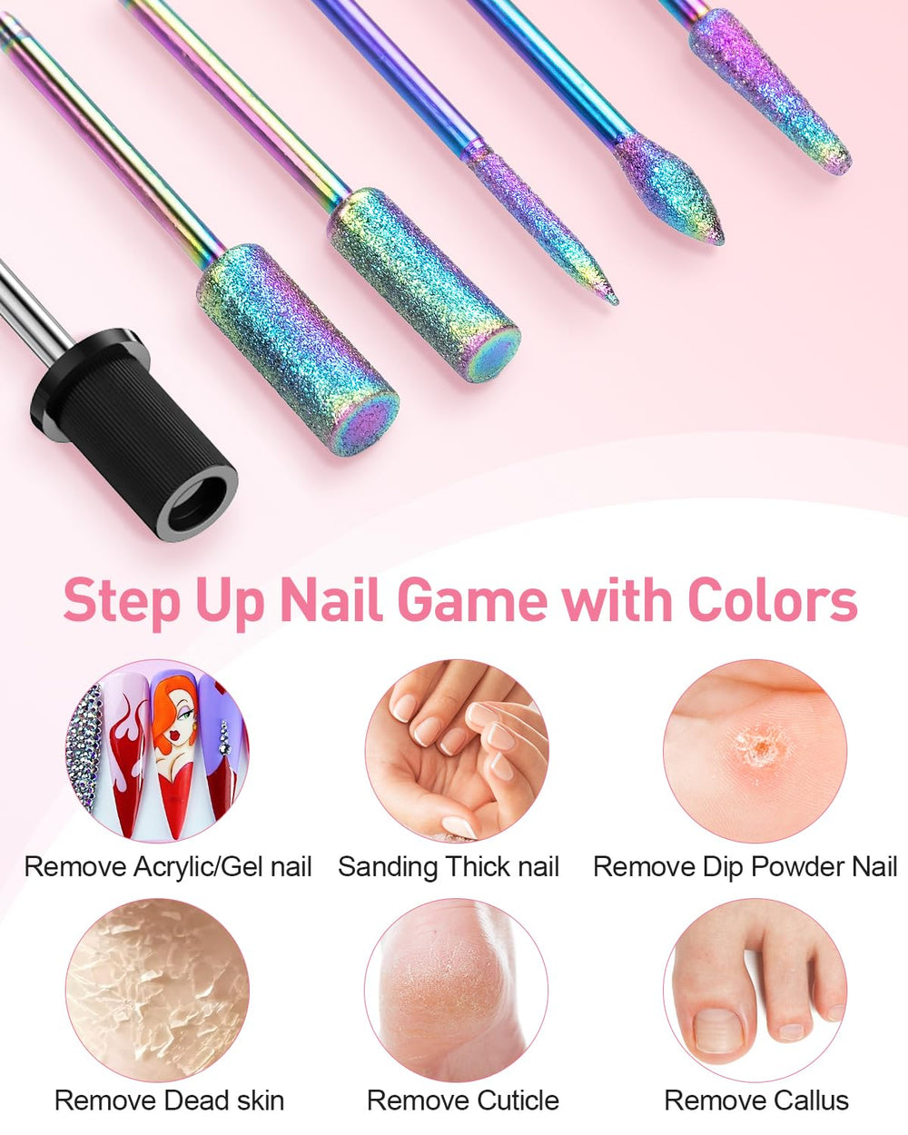 SUBAY nail drill 26 sanding bands for buffing and polishing gel or acrylic surfaces.