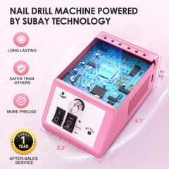 SUBAY nail drill forward and reverse switch supports ambidextrous operation.