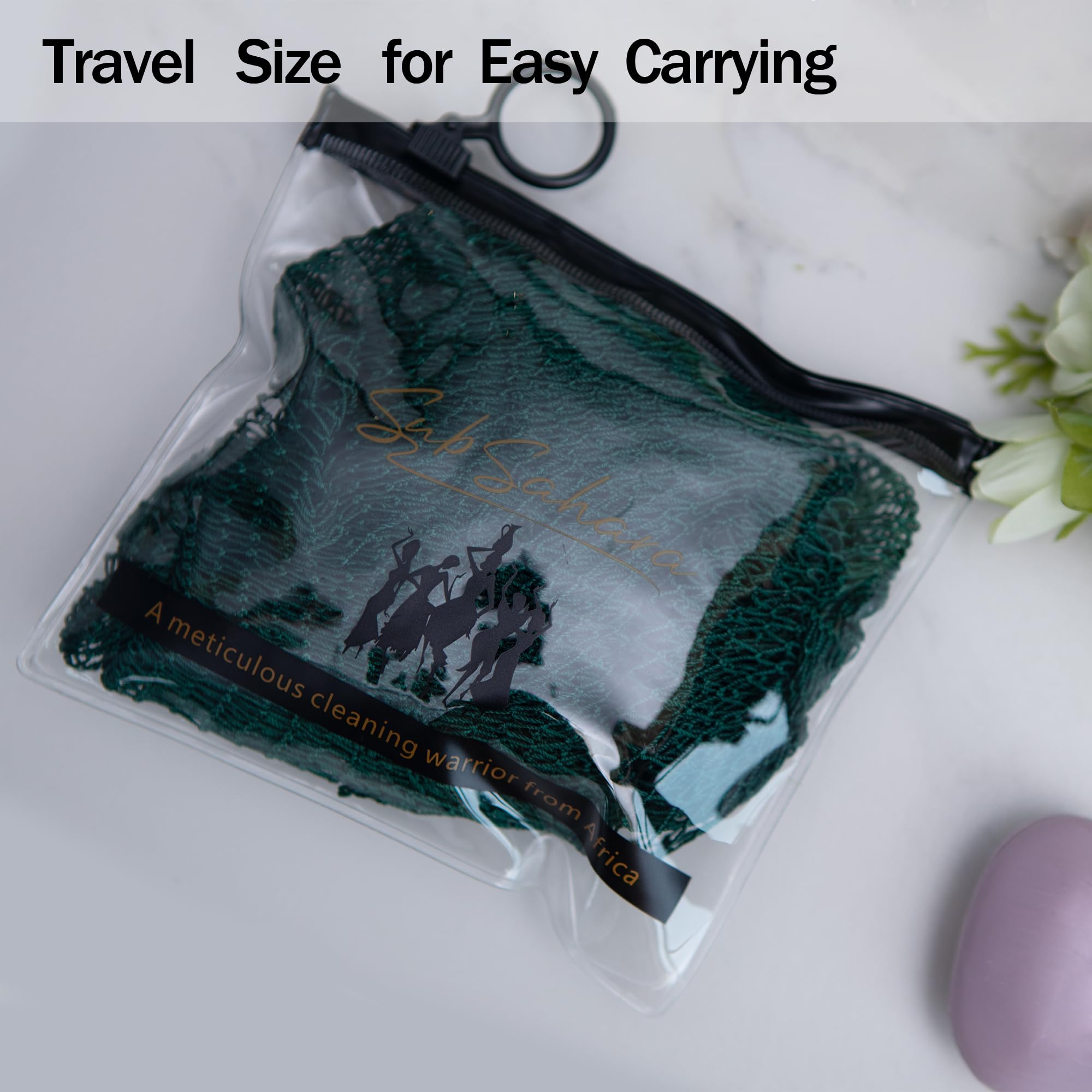 SubSahara portable skincare sponge with compact pouch for travel and gym use