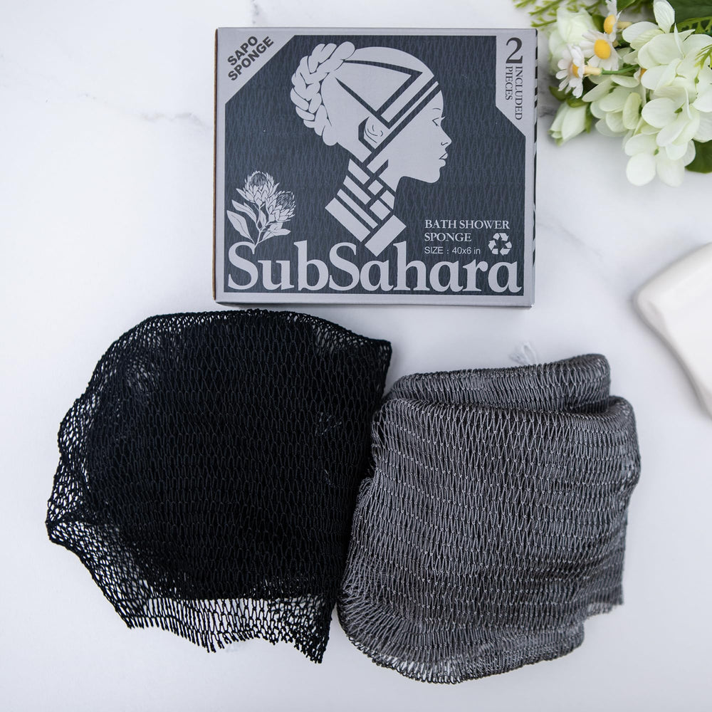 SubSahara net sponge on skin demonstrates versatile exfoliation for all skin types.