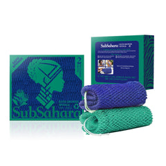 SubSahara authentic African net sponge shows signature knot pattern for gentle exfoliation