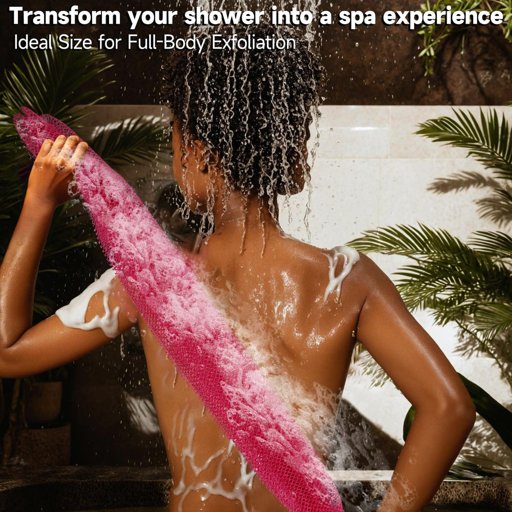 SubSahara authentic African net sponge stretch feature helps reach back and hard-to-clean areas