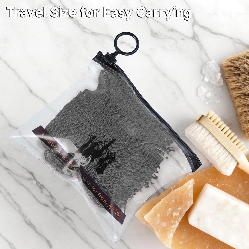 SubSahara travel pouch with net sponge, ideal for on-the-go skincare routines.