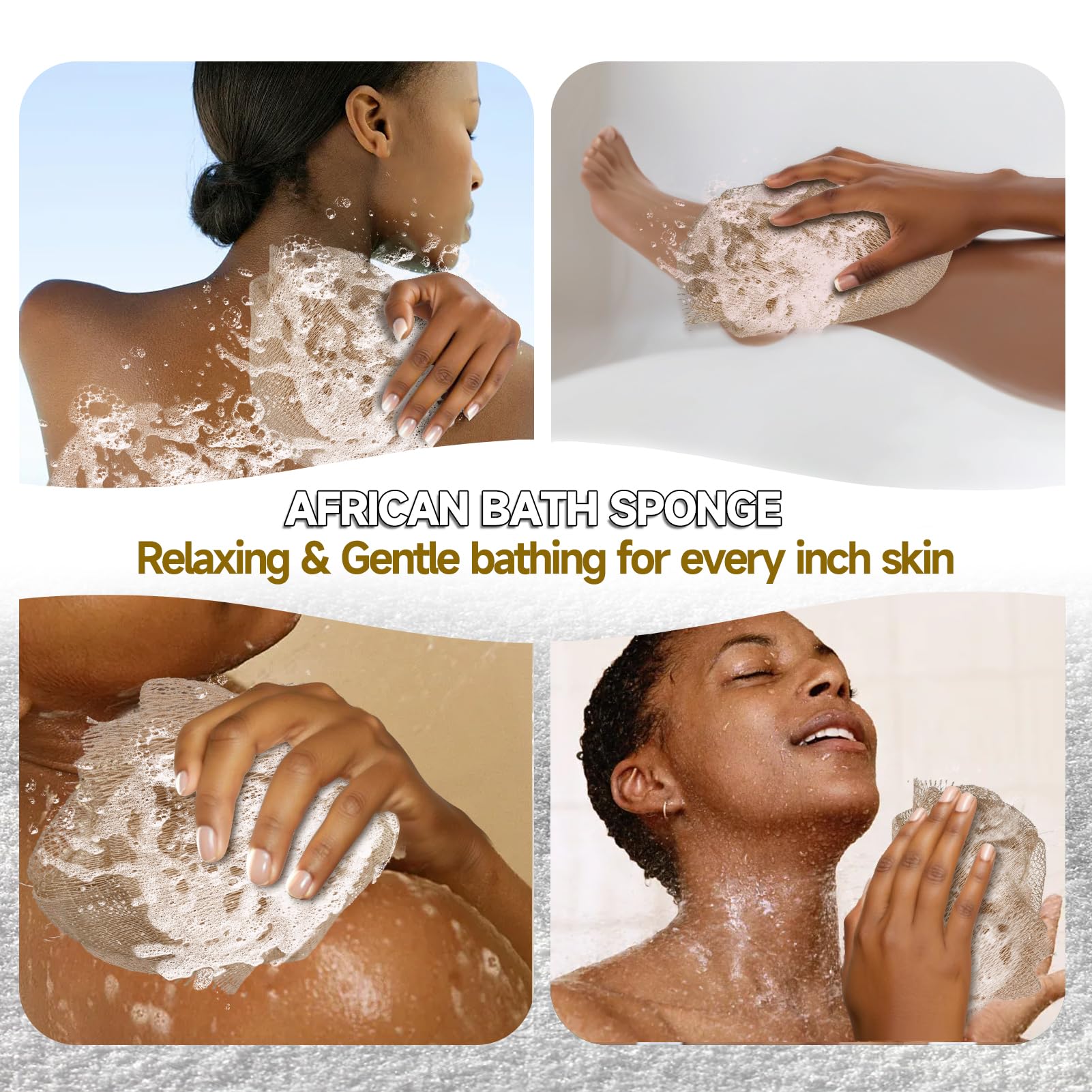 SubSahara sponge demonstrated for face and body cleansing and gentle use.