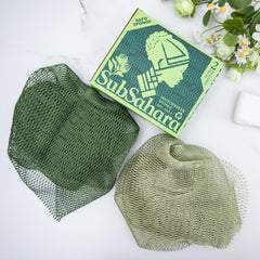 SubSahara exfoliating net sponge offers gentle texture for all skin types.