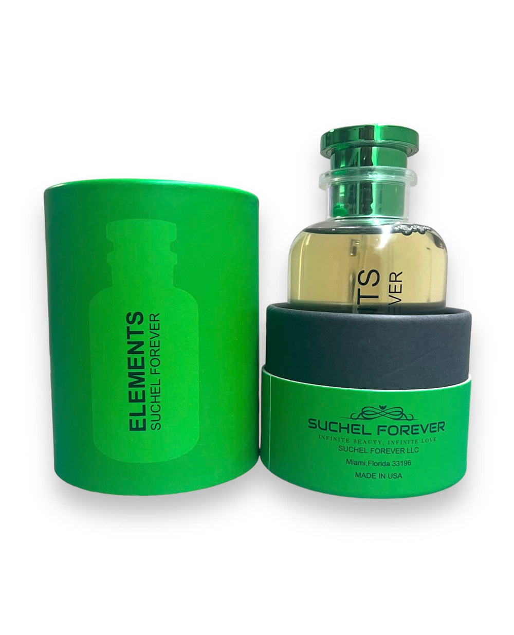 SUCHEL FOREVER Elements base notes cedar and vanilla suggest lasting warmth.