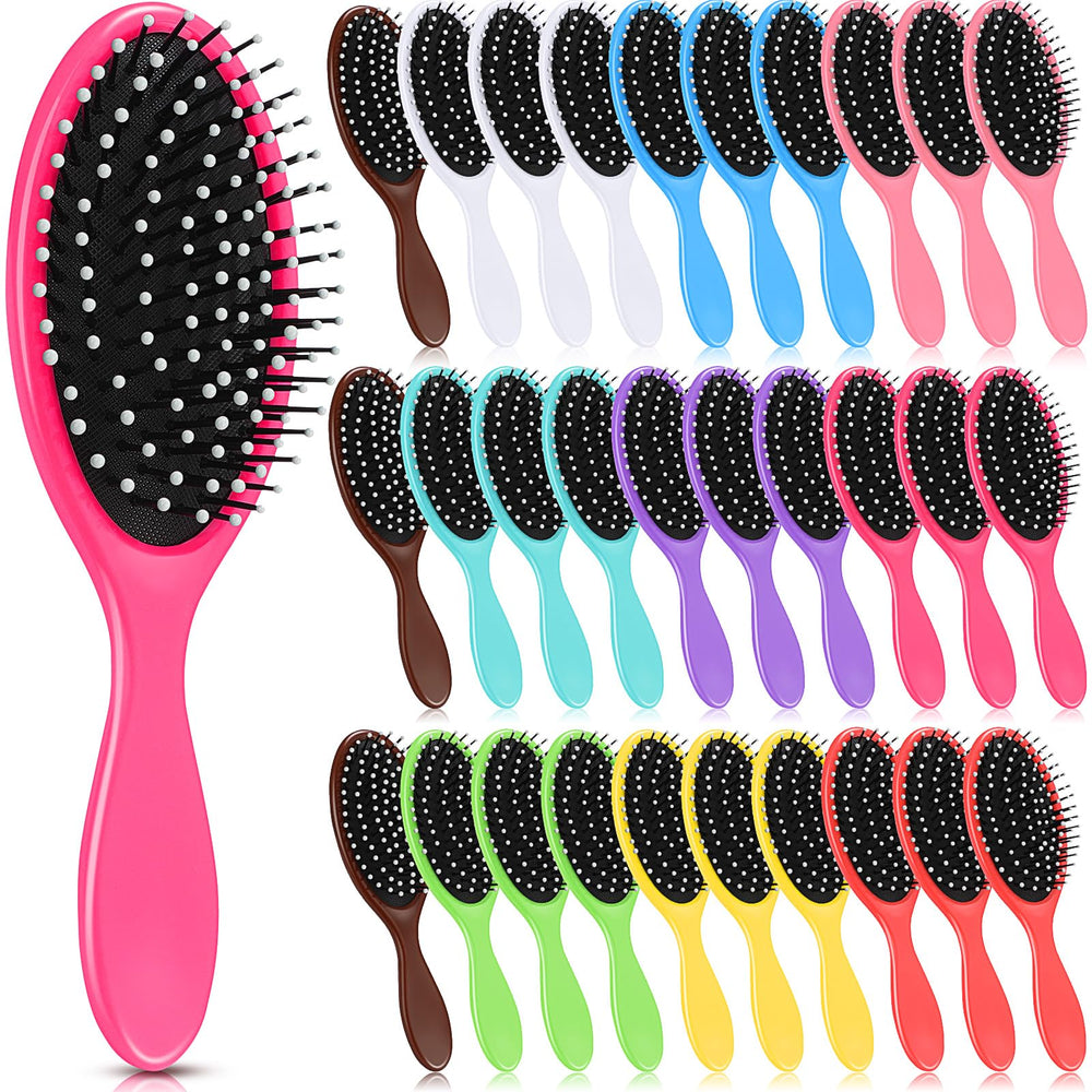 Suclain bulk 30-piece wet hair brush pack in 10 colors for family replacements.