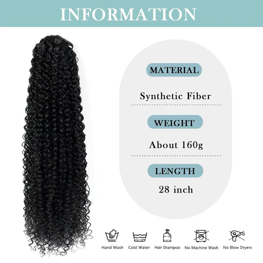 SuCoo ponytail built-in clips provide secure fit during activities.