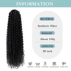 SuCoo ponytail built-in clips provide secure fit during activities.