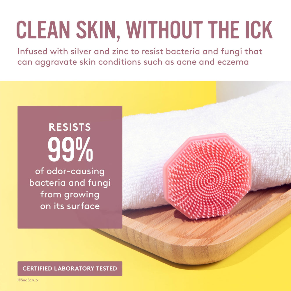Exfoliación suave de Sud Scrub para piel sensible con cerdas delicadas.