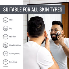 Sud Scrub non-slip grip with finger strap keeps it secure during cleansing.