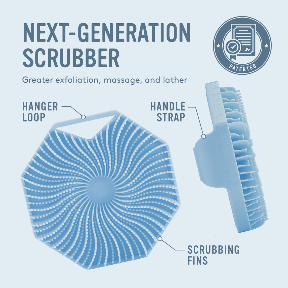 Sud Scrub non-slip grip with snug strap keeps it secure during scrubbing