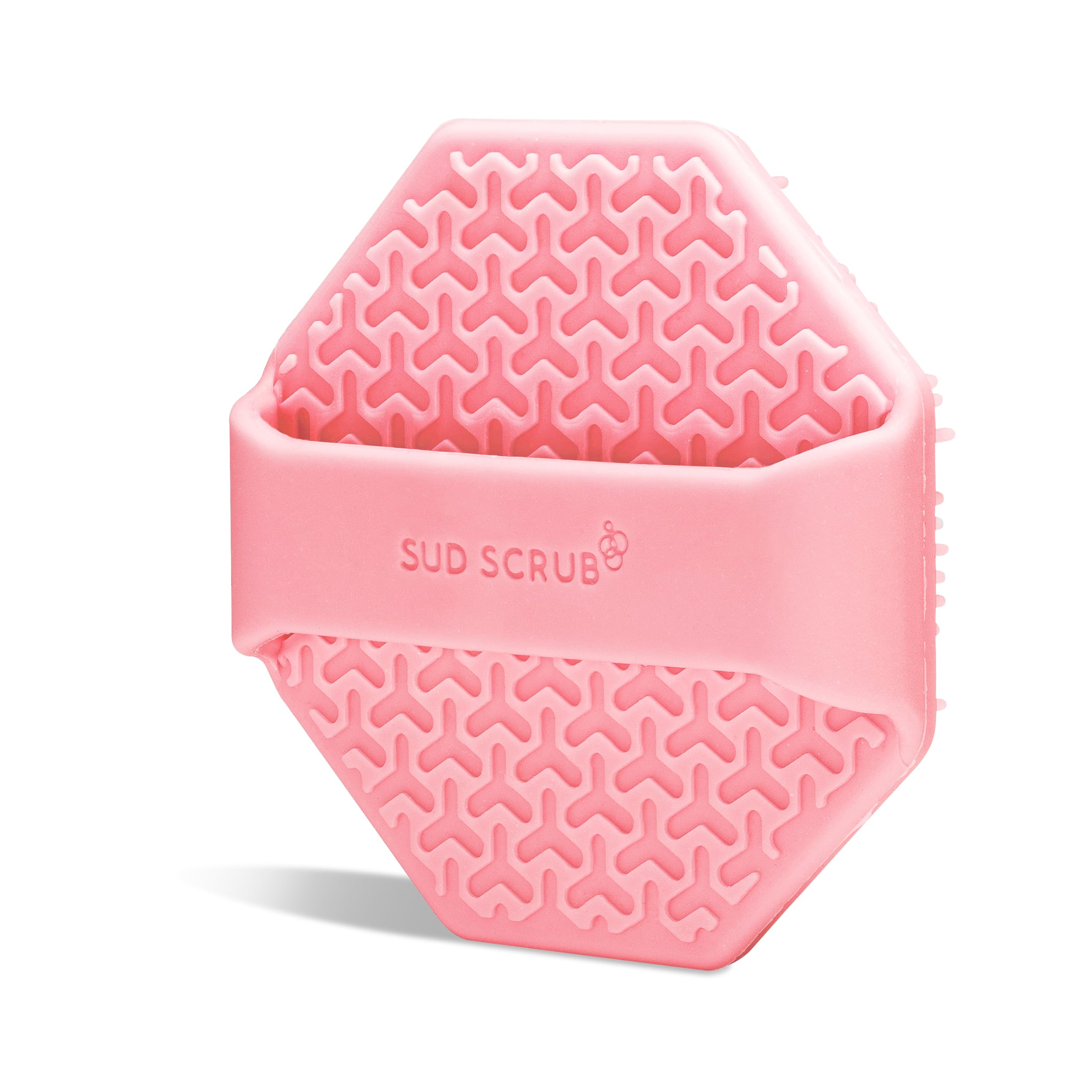 Sud Scrub pink face brush ideal for sensitive acne-prone and oily skin routines.