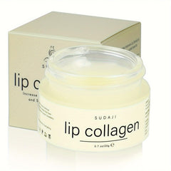 SUDAJI lip collagen peptide jar offering deep hydration for smoother lips.