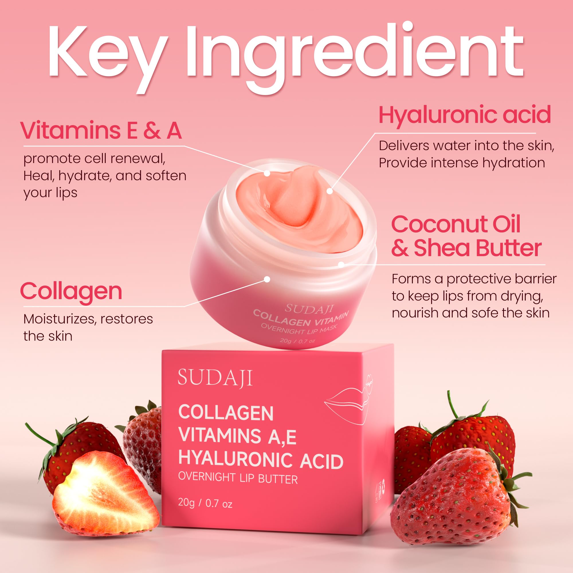 SUDAJI lip mask silicone applicator demonstrates precise, mess-free lip care