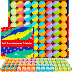 SudsyRoar 64-pack bath bombs box for at-home spa rituals