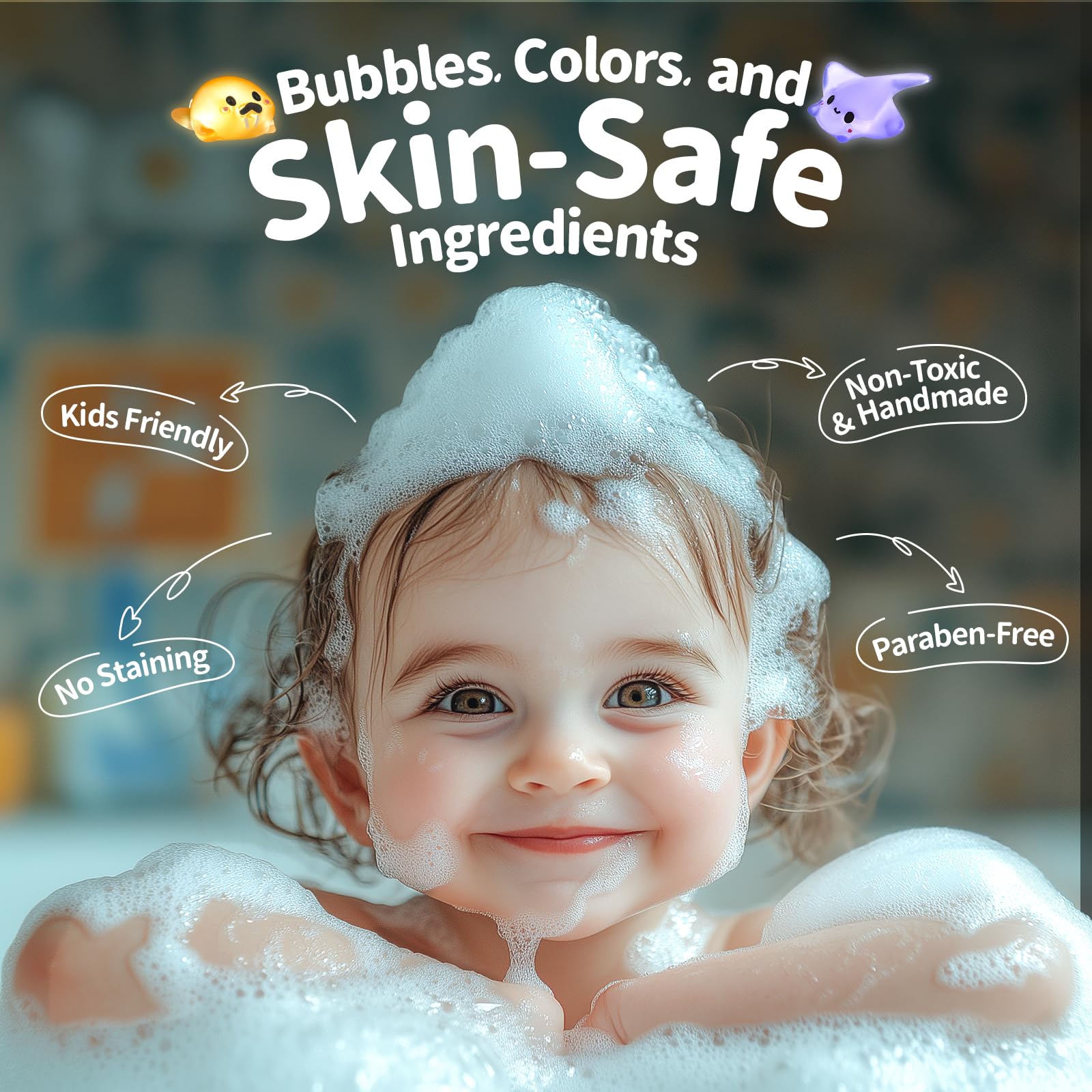 Party favor SudsyRoar Bath Bombs for birthday celebrations.