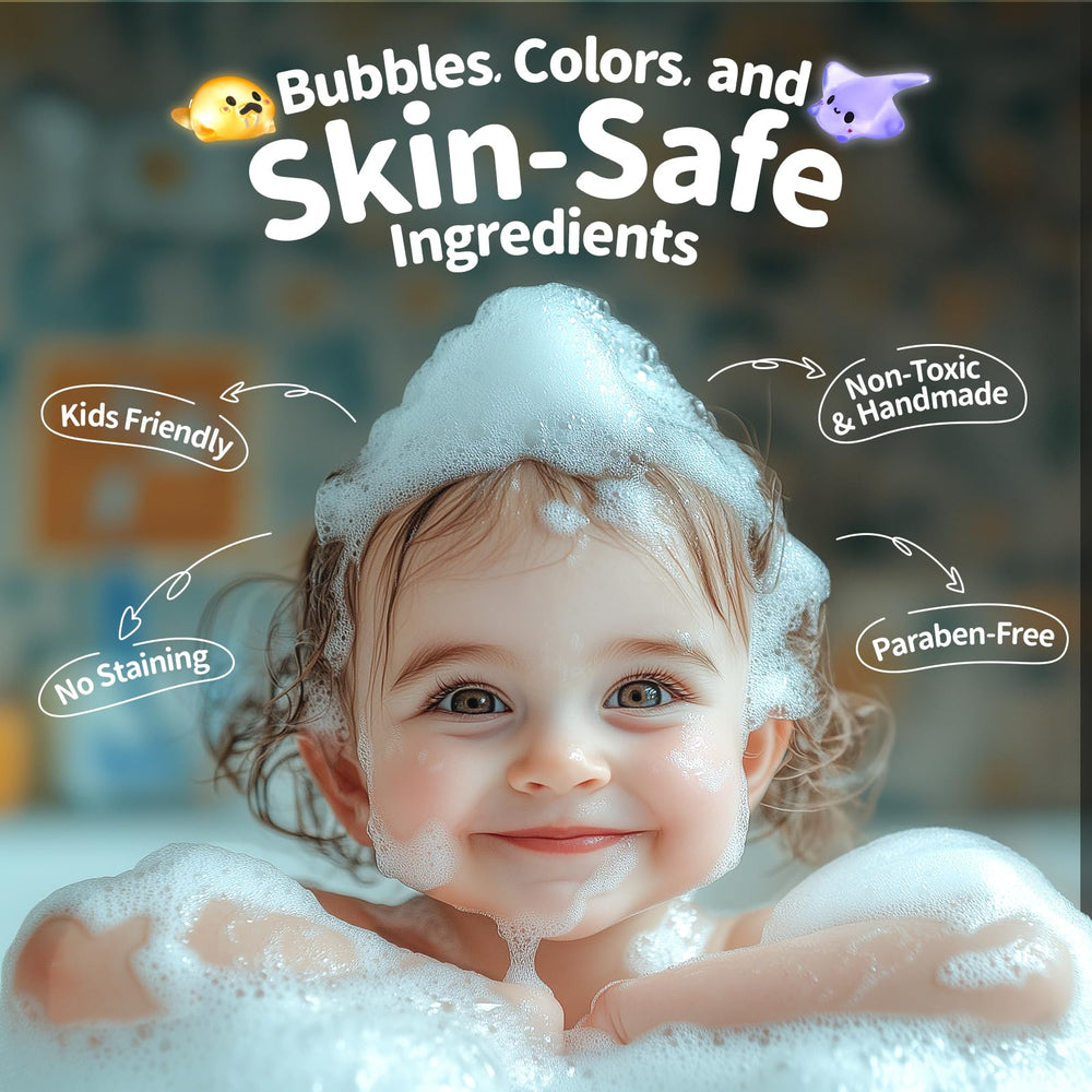 Party favor SudsyRoar Bath Bombs for birthday celebrations.