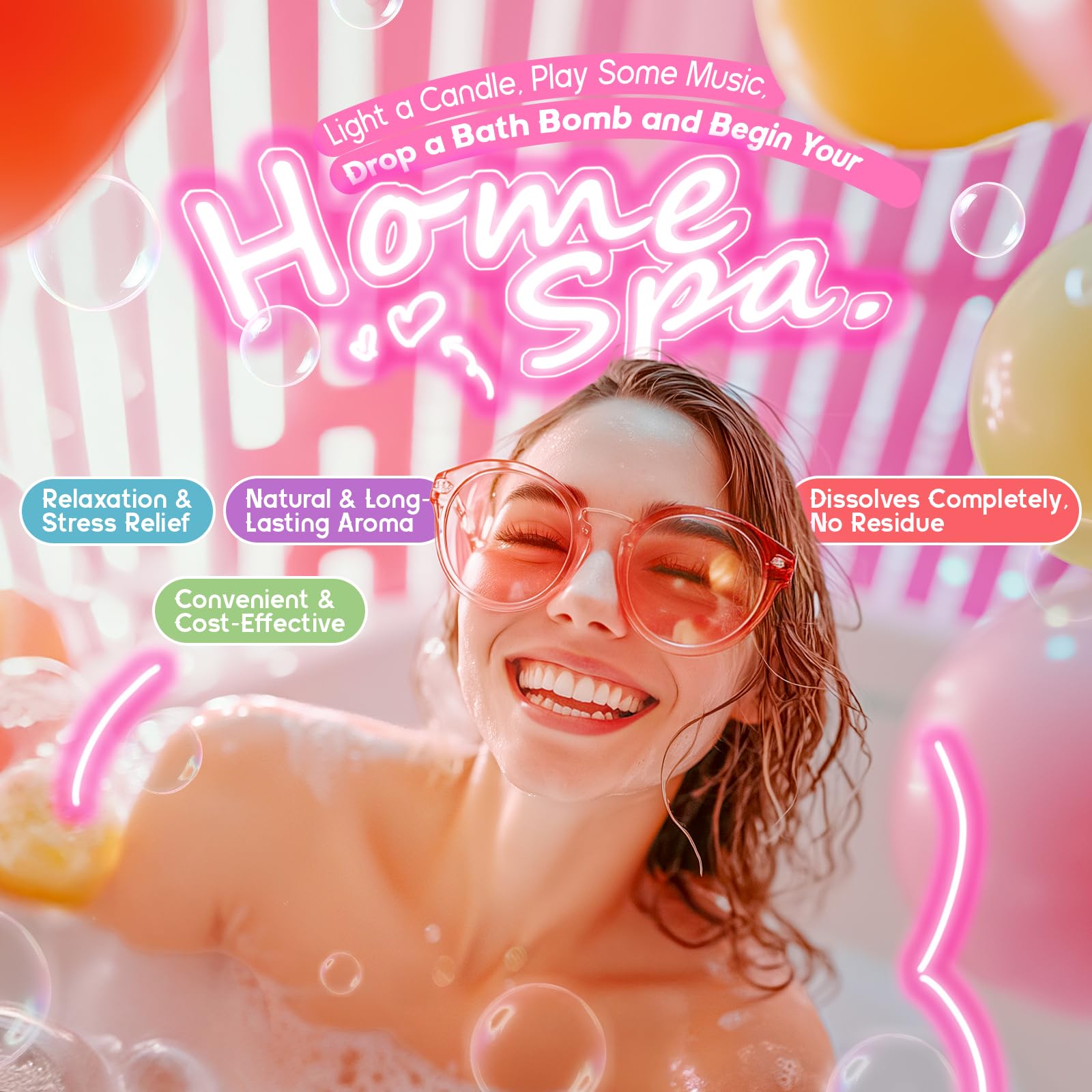SudsyRoar travel-friendly bath bombs demonstrates compact spa relaxation on trips.