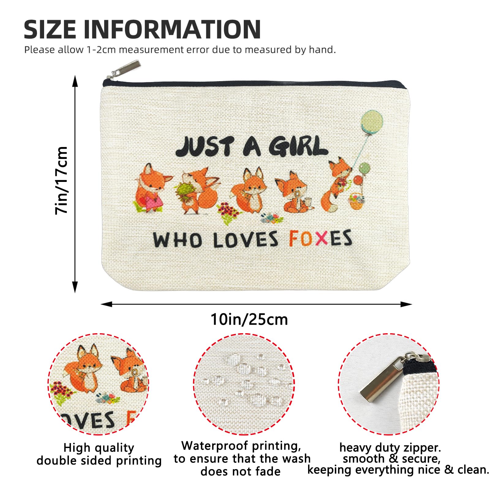 Suemetic Fox Makeup Bag folded design emphasizing portability and compact packing