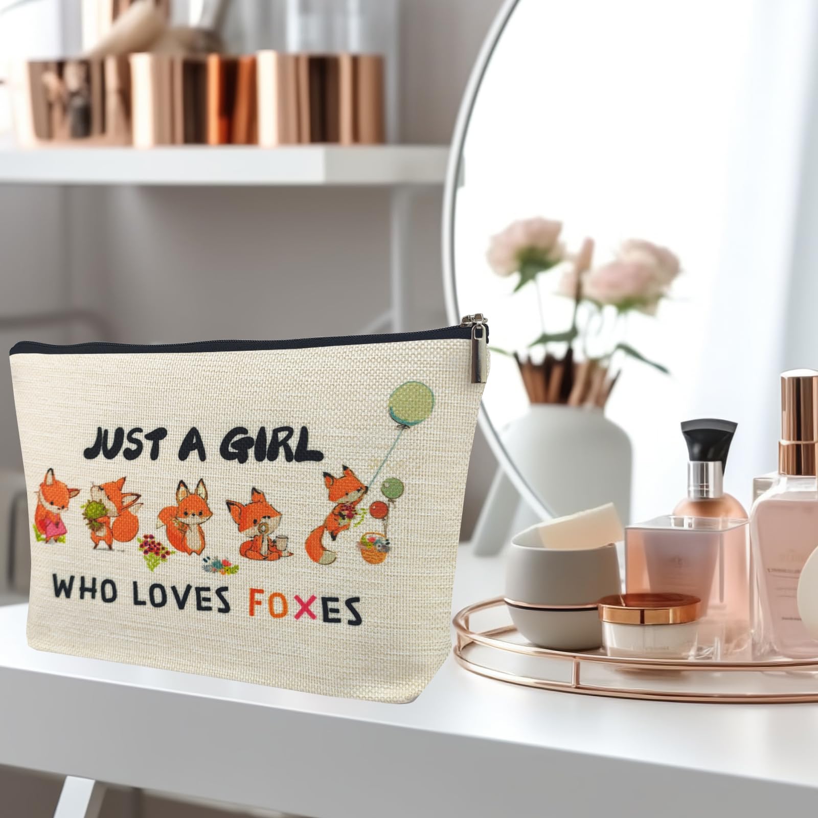 Suemetic Fox Makeup Bag gift-ready design ideal for fox-loving women