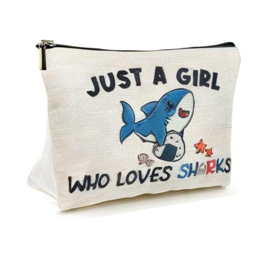 Suemetic shark gifts makeup bag shark design, playful and practical.