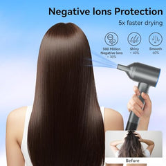 Suenozero hair dryer releases 500 million ions to reduce frizz and lock in moisture