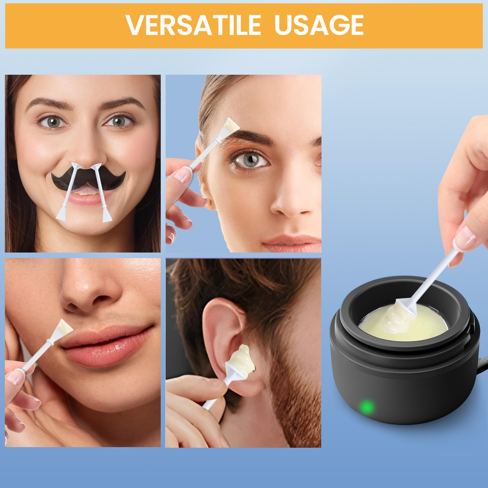 Suerbeauty nose-wax-kit painless process reduces irritation compared to tweezers.